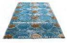 Custom Abstract Pattern Polyester Shaggy Rug, Blue / Green Patterned Shaggy Rugs