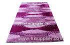 Contemporary Design Purple Polyester Shaggy Rug, Patterned Shag Rugs For House Decoration