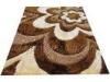 Camel Polyester Flower Patterned Shaggy Rugs, Hand-tufted Area Rug Carpet For House Decoration