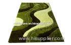 OEM Green Polyester Patterned Shaggy Rugs, Living Room Shag Area Rug