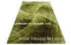 Green Contemporary Polyester Shaggy Rug, Romantic 3d Shaggy Rug For Bedside Area