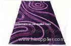 Modern / Concise 150D Soft Silky Pile 3D Polyester Shaggy Rug, Romantic Shaggy Rugs For Floor