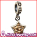 Crystal european Star Dangle Charm