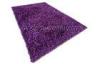 Contemporary Style Purple Polyester Shaggy Pile Rug, Washable Area Rugs Carpets