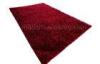 Wine Polyester Shaggy Pile Rug, Modern Concise Floor Carpet Rugs For Dining Room