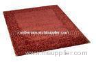 Reddish Orange / Wine Polyester Shaggy Pile Rug, Modern Malai Dori Carpet Rugs