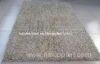 Living Room Milky White Shaggy Rugs, Contemporary Polyester Shaggy Pile Rug