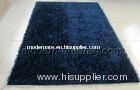 Contemporary Color Design Navy Blue Polyester Shaggy Rug, Modern Shag Pile Carpets