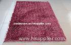 Magenta Polyester Shaggy Pile Rug, Modern Shaggy Rugs, Hand-tufted Decorative Area Carpet