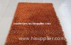 Customized Rust Red Polyester Shaggy Pile Rugs, Soft Hand-tufted Area Rug Carpet