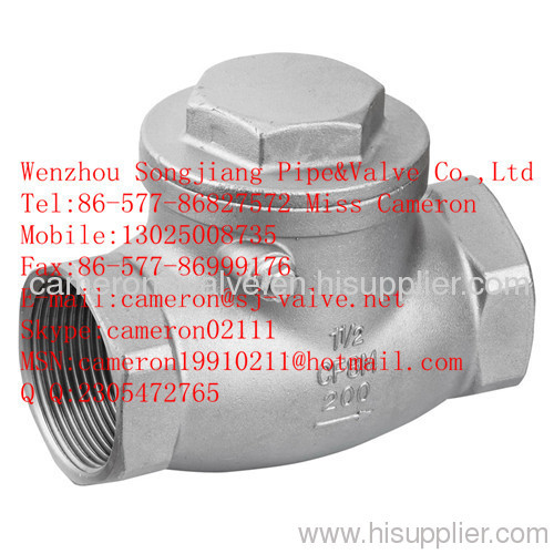 Stainless steel Swing Check Valve