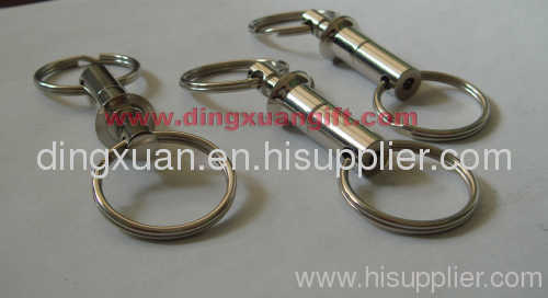 Metal keychain, Pull apart key holder, Quick elease key ring