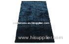 Hand-tufted Silky Floor Area Rug, Navy Blue Viscose Shaggy Carpet Rugs Customzied