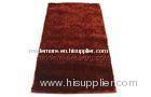 Modern House Decorative Carpet Rugs, Rust Red Polyester Silky Shaggy Rug