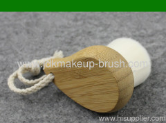 Soft synthetic hair Face cleaning brush with bamboo handle