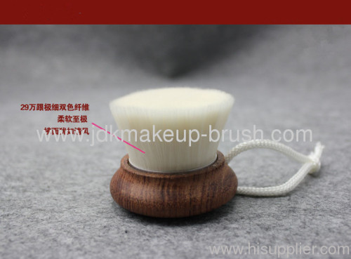 White soft synthetic hair face clean brush with red sandalwood handle