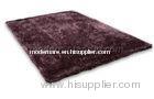 OEM Polyester Shaggy Area Rug, Modern Area Rugs Chocolate With Bright Silky Filament