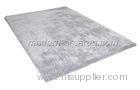 Modern Contemporary White Polyester Shaggy Area Rug, Hand-tufted Carpet Rugs