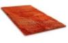 Bedroom Area Rugs, Orange Polyester Shaggy Area Rug Latex Cotton Canvas Backing