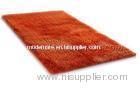 Bedroom Area Rugs, Orange Polyester Shaggy Area Rug Latex Cotton Canvas Backing