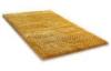 Earth Yellow Polyester Shaggy Area Rug, Soft Fluffy Pile Contemporary Carpet Rugs
