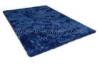 Modern Design Navy Blue Polyester Shag Area Rug, Shaggy Pile Carpet Rugs Customized