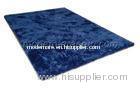 Modern Design Navy Blue Polyester Shag Area Rug, Shaggy Pile Carpet Rugs Customized