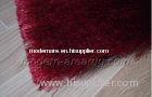Viscose Mixed Red Polyester Silky Shaggy Rug, Modern Romantic Shaggy Carpet Rugs