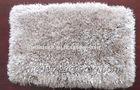 Milky White Polyester Shaggy Area Rug, Modern Soft Fluffy Pile Carpet Rugs For Meeting Rooms, Apartm