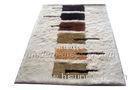 White Polyester 150D Silky Shaggy Rug Latex Cotton Canvas Backing, Modern Area Rugs