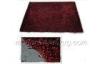 Red Polyester Shaggy Rug, Bathroom Bedroom Sitting Room Solid Color Rugs