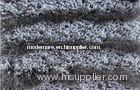 Dark Grey Solid Color Rugs, Polyester Shaggy Striped Area Rug, Modern Floor Carpet