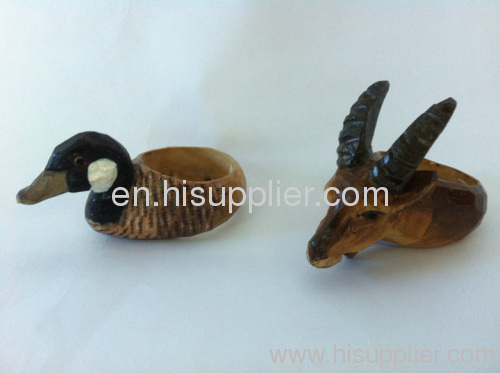 2012 handcraft wood animal napkin ring