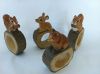 2013 wooden carving animal napkin ring