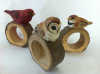 100% handmade wooden carved animal napkin ring