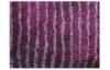 Purple Polyester Zebra Shaggy Rug, Solid Color Rugs Latex Cotton Canvas Backing