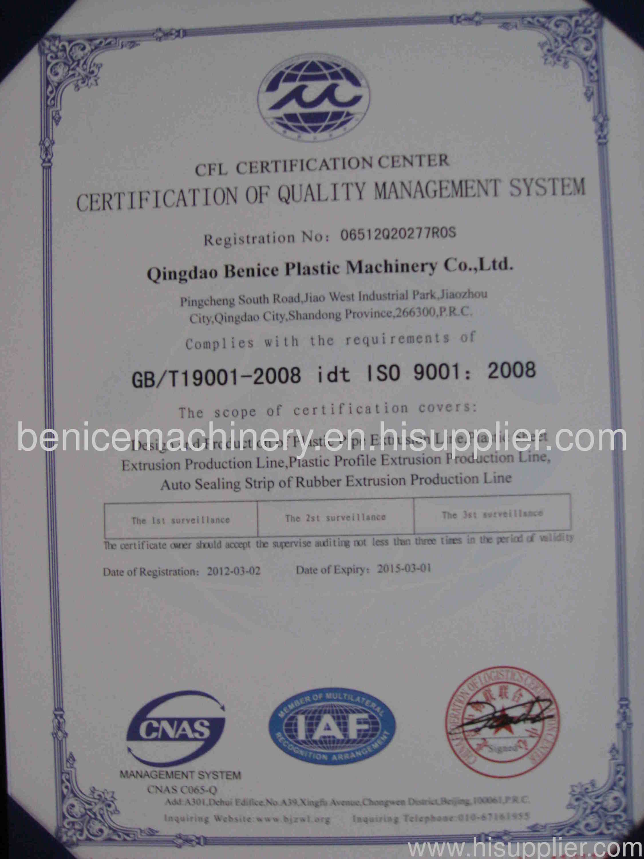 ISO9001 CERTIFICATION