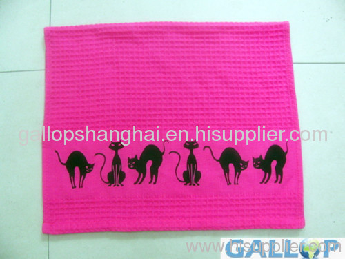 Cotton printing waffle towel