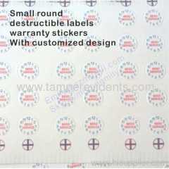 Small Round Tamper Proof Warranty Stickers