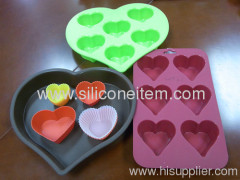 Different Heart Shape Silicone Bakeware Sets