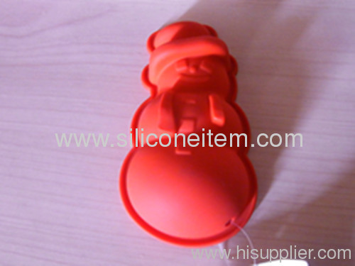 Silicon cake tools molds--snowman shape