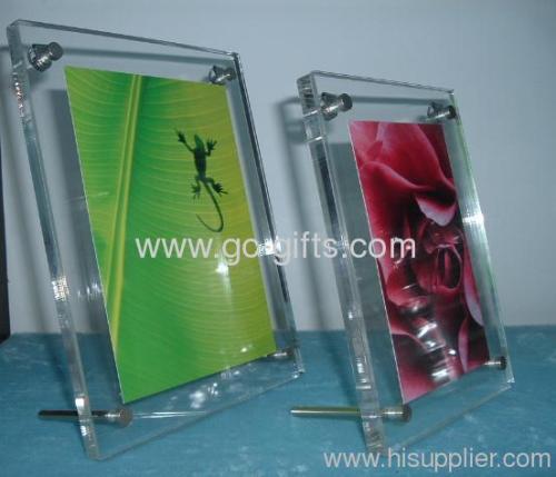 5R Acrylic picture frames with metal stands