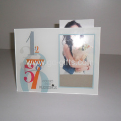 Promotional photo frame with metal stand
