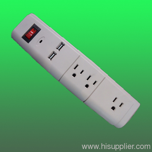 Surge protector with usb charger