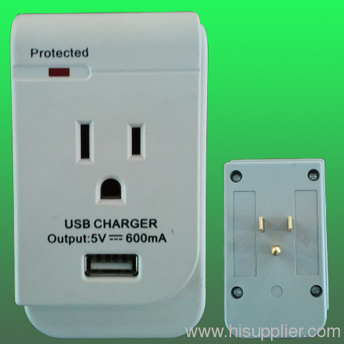 Single outlet wall usb tap