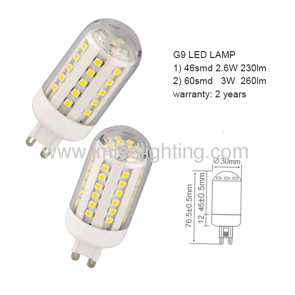 manufacturer led light bulb g9 2.6w 3w