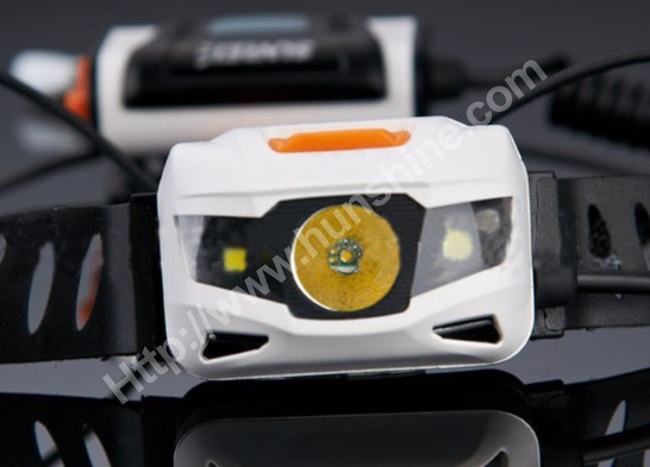 Rechargeable led headlamp with CREE and red leds