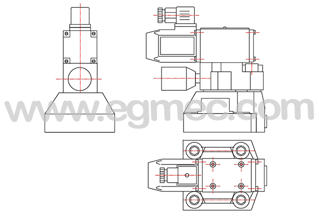 Rexroth DBW10 5X Pilot Operated Pressure Adjustment Relief Valves DIN 24340 Porting Pattern