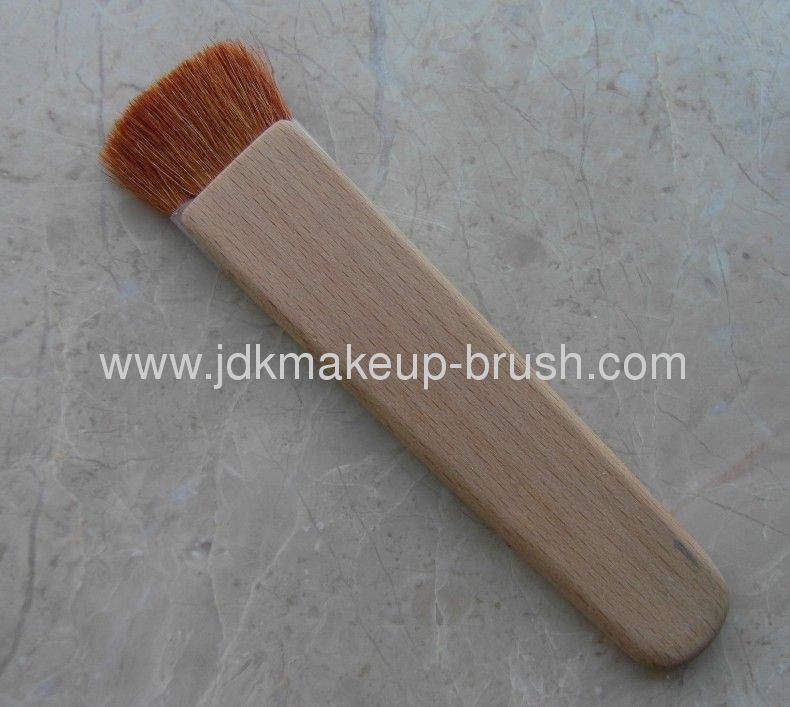 Natural Goat Hair Cosmetic Compact Blush Brush 