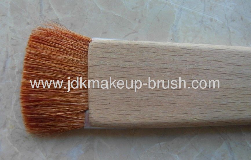 Natural Goat Hair Cosmetic Compact Blush Brush 
